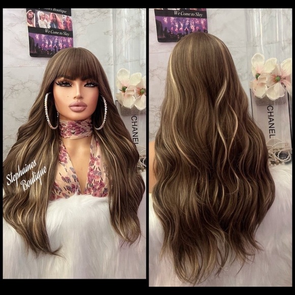 Human Hair Blended Bang Wig main image 9